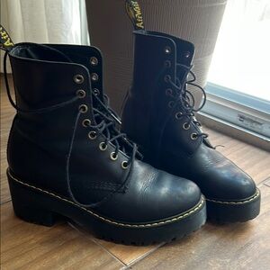 Dr. Martens Black Leather Combat Boots